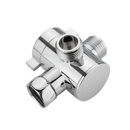 1 2 in Three Way T-adapter Valve For Toilet Bidet Shower Head Diverter Valve.