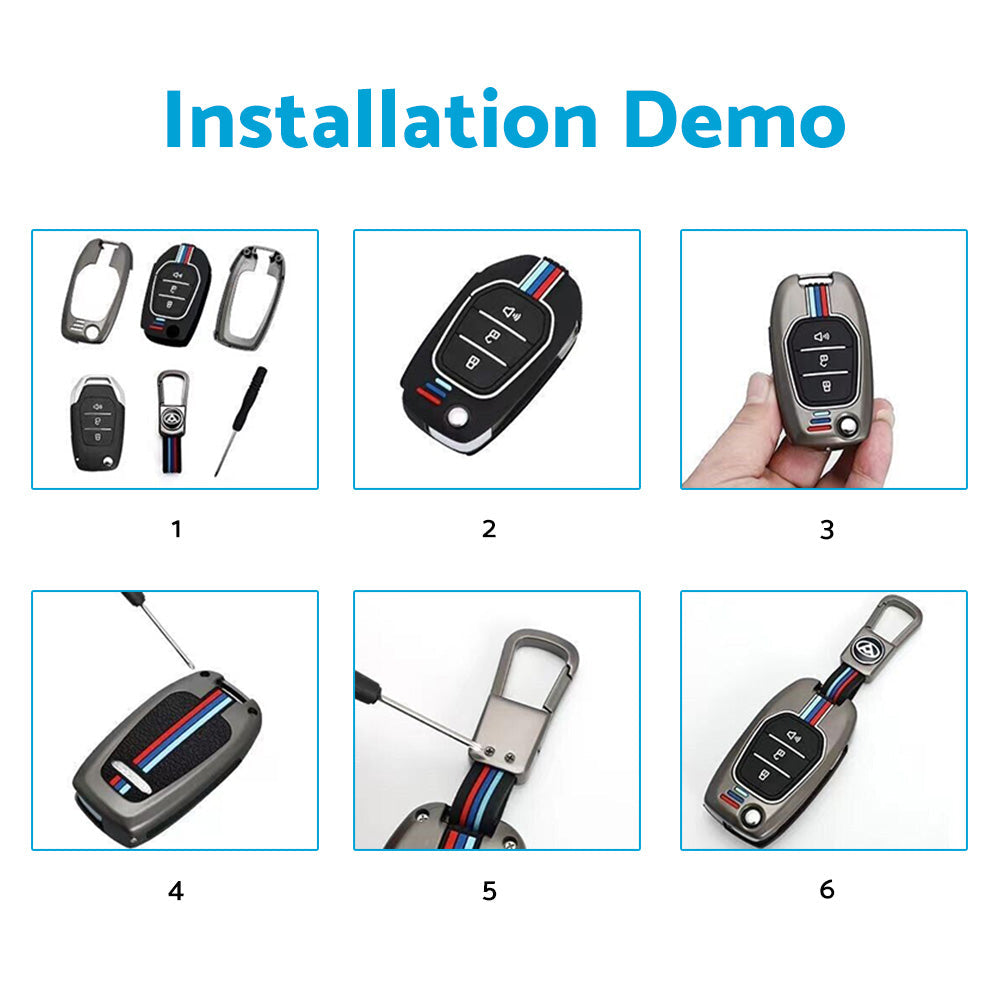 Zinc Alloy Flip Remote Key Fob Case Cover Shell Suitable For LDV T60 Pro.