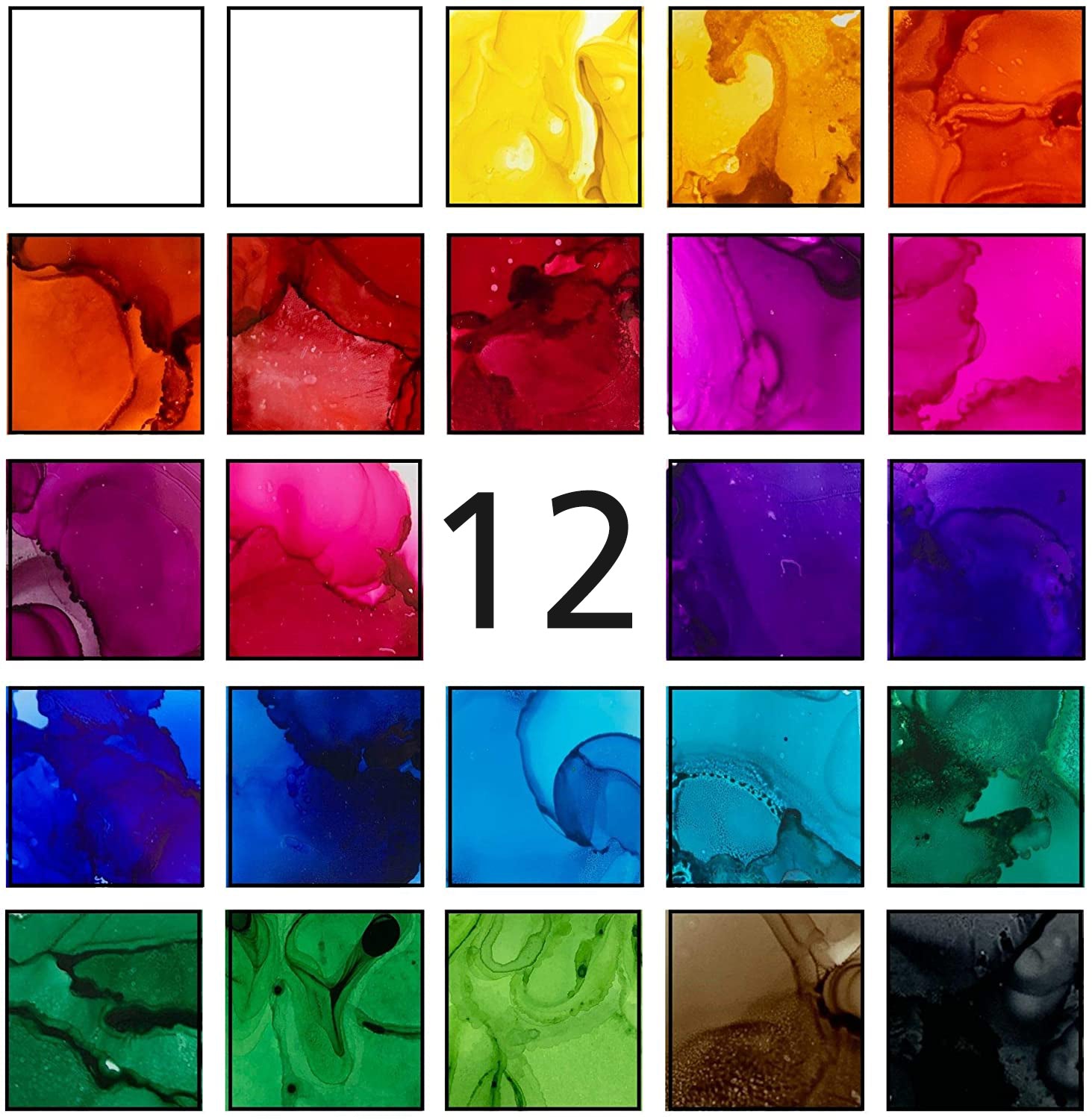 12 Colours Glitter Pigment Ink Epoxy Resin Colour Pigment Resin Floors Metallic.