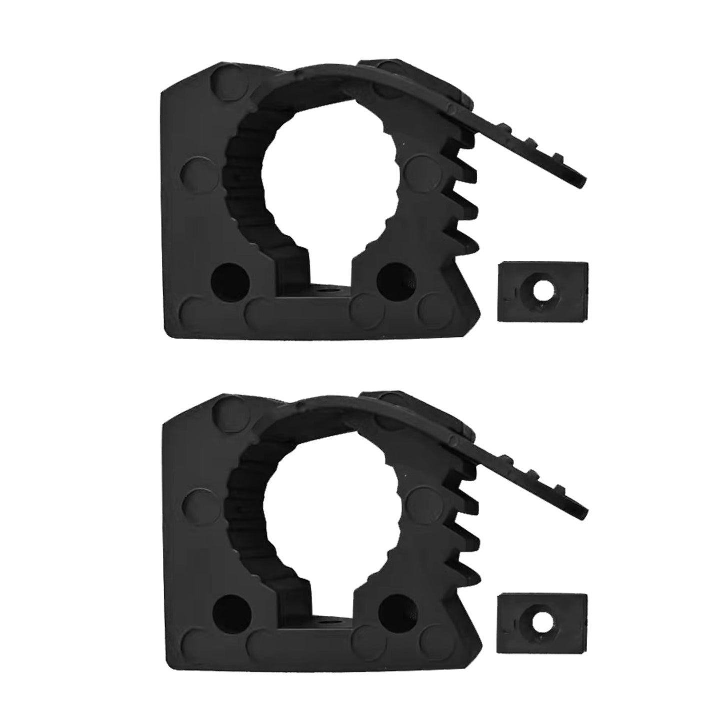 2x Car Rubber Clamps Bases Adapter 25-45mm Shovel Axe Retainer Fixing Holder.