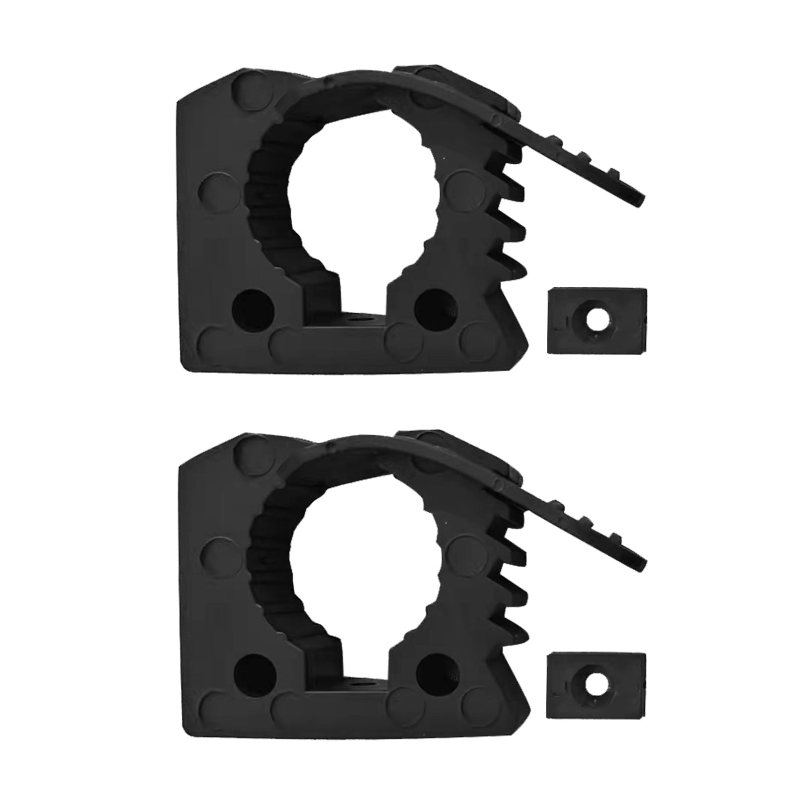 2x Car Rubber Clamps Bases Adapter 25-45mm Shovel Axe Retainer Fixing Holder.