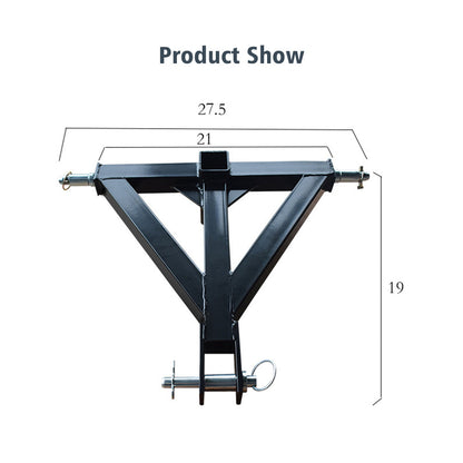 Heavy Duty 3-Point 2 inch  Receiver Trailer Hitch Drawbar Suitable For Cat.1 Tractor Tow Applications