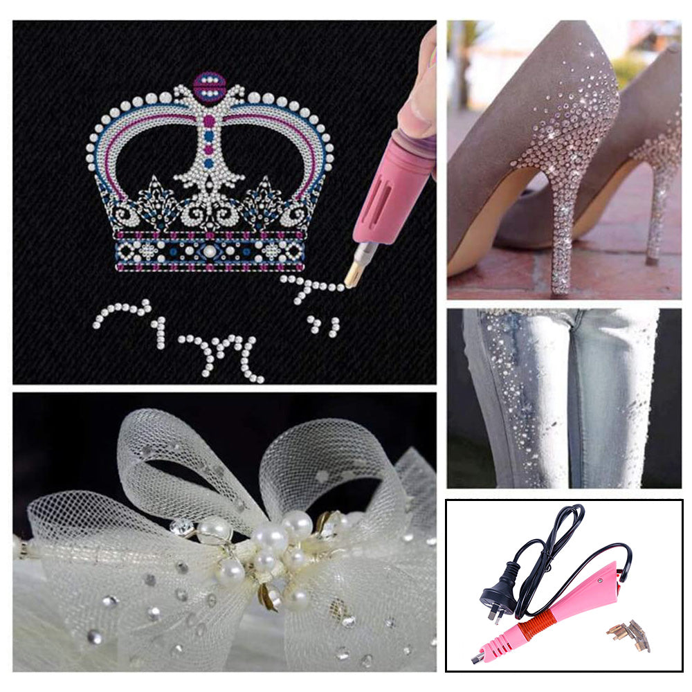 Applicator Wand Heat Gun for Hot fix Hotfix Rhinestone Crystal Tool AU plug.