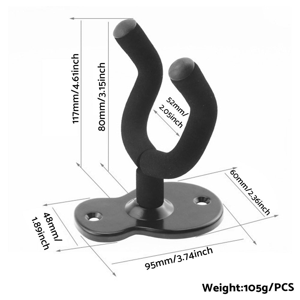 Guitar Hanger Display Wall Mount Holder Hook Rack Bracket Padded Instrument Suitable For All Guitars