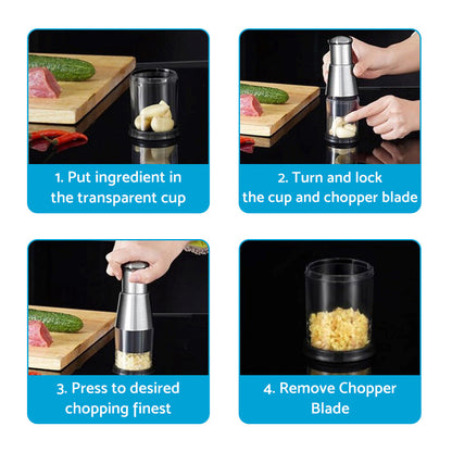 Stainless Steel Garlic Chopper Suitable for Mincing & Crushing Garlic