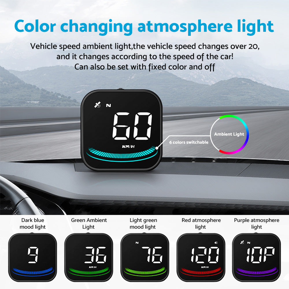 Digital Speedometer GPS HUD Head-Up Display Suitable for Car With MPH Overspeed