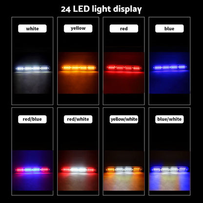 2x 48LED Amber Recovery Strobe Flashing Grille Lightbar Lamp Suitable For Truck