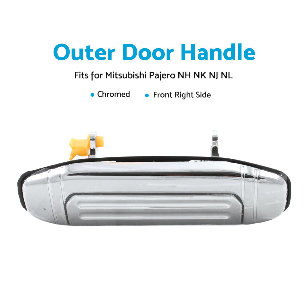 Front Right Outer Door Handle Chrome Suitable For Mitsubishi Pajero NH NK NJ NL 1991-2000