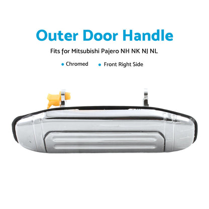 Front Right Outer Door Handle Chrome Suitable For Mitsubishi Pajero NH NK NJ NL 1991-2000