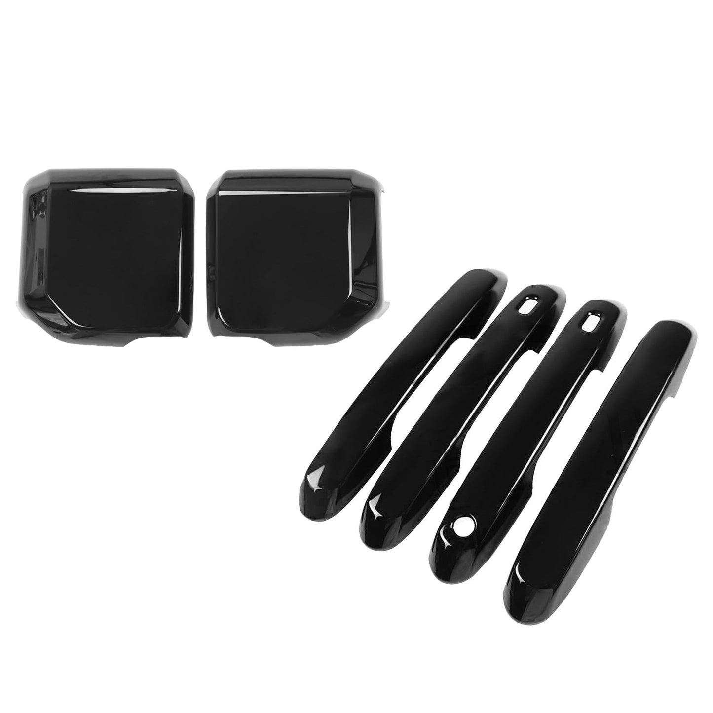 Door Handle & Rearview Mirror Cover Suitable For Toyota Prado LC250 2024 Glossy Black