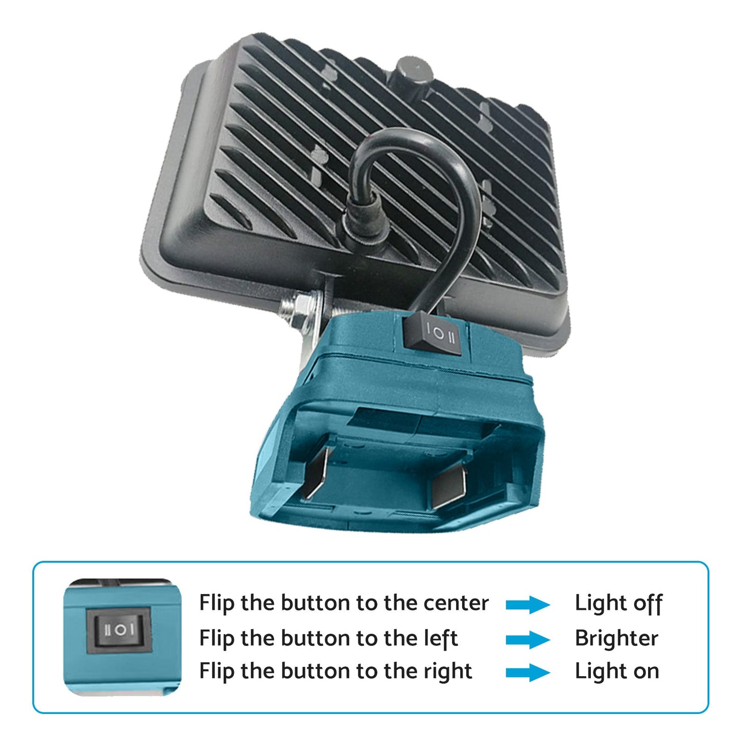 8in LED Work Light Suitable For Makita 18V Li-Ion Battery Workshop Flashlight.