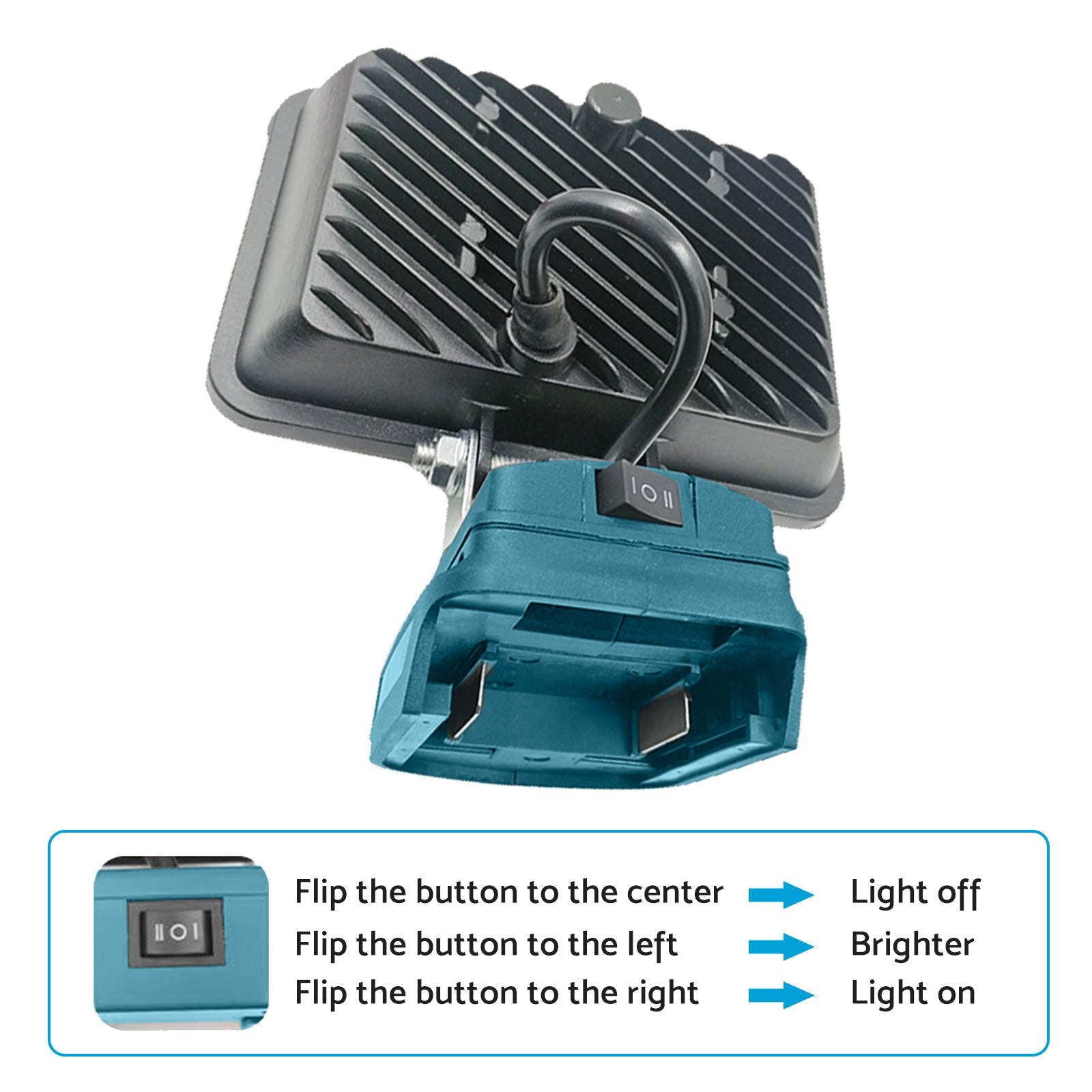 8in LED Work Light Suitable For Makita 18V Li-Ion Battery Workshop Flashlight.