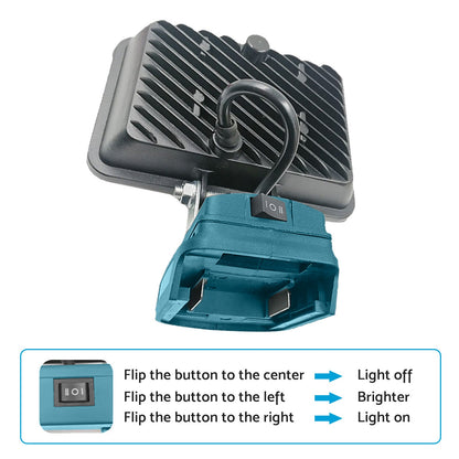 8in LED Work Light Suitable For Makita 18V Li-Ion Battery Workshop Flashlight.