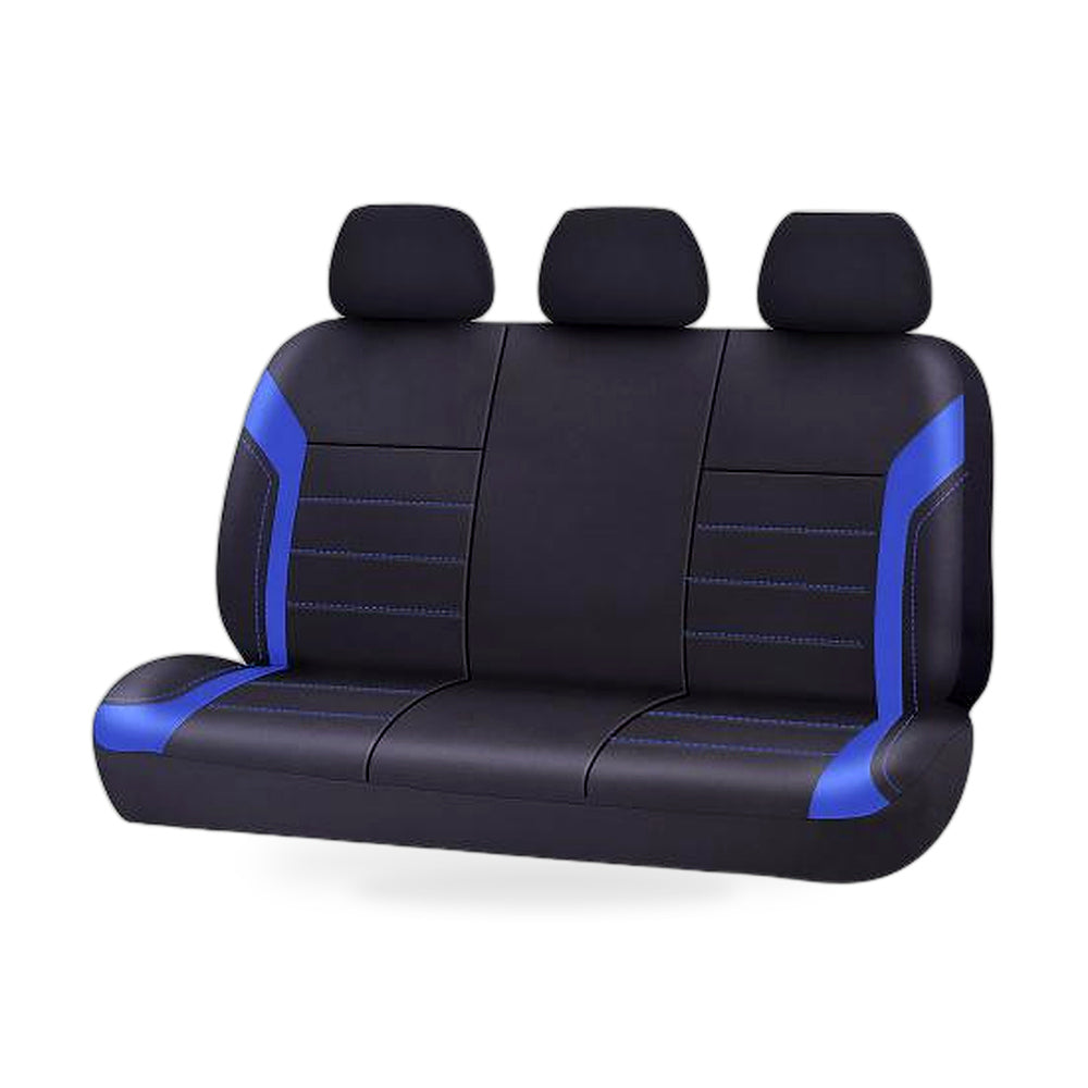 Universal Ultra Light Neoprene Rear Seat Covers Size 06/08H | Black/Blue - ZT2