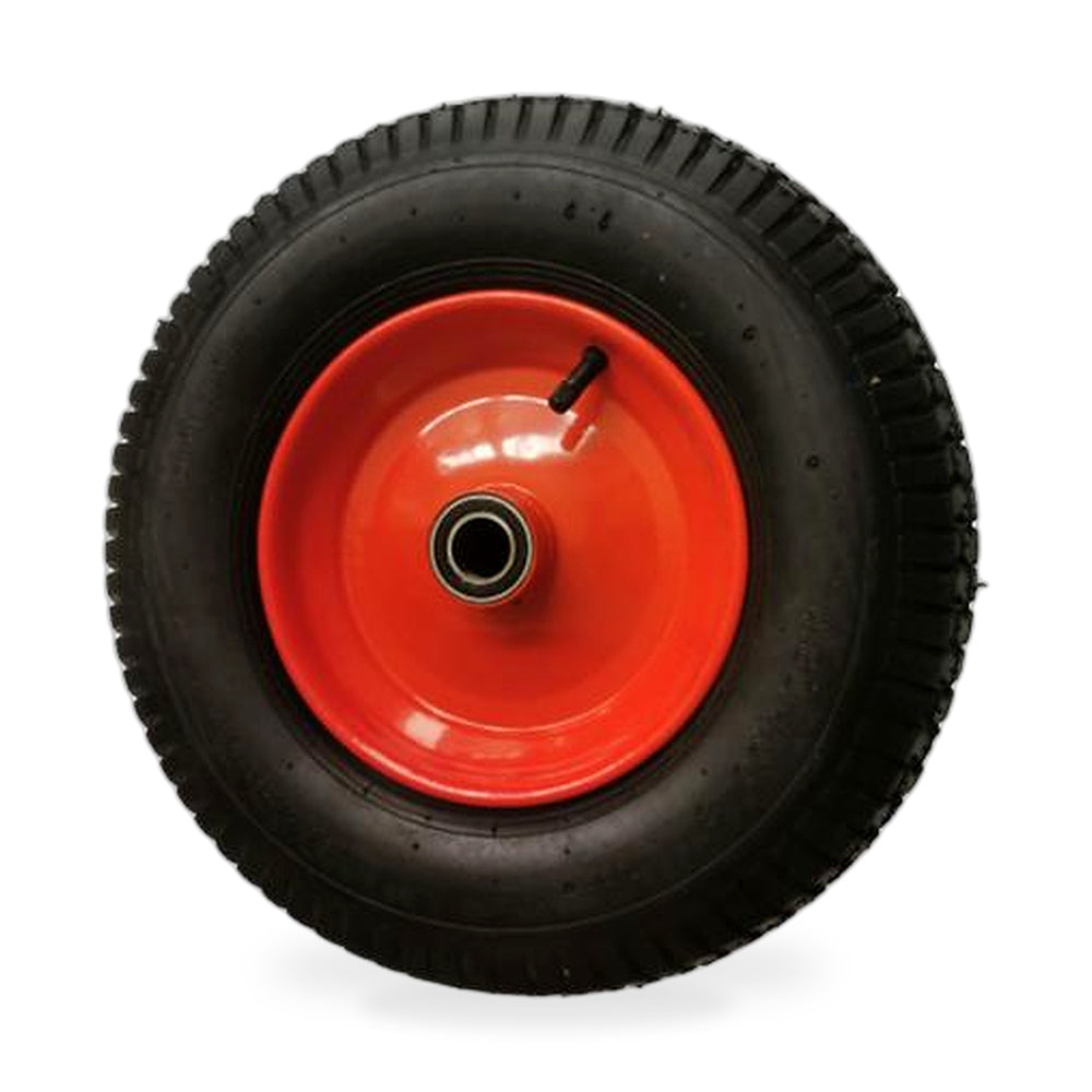 16" Red 25.4mm Bore(Pneumatic) Tire Steel Rim for Hand Trolley Cart - ZT2