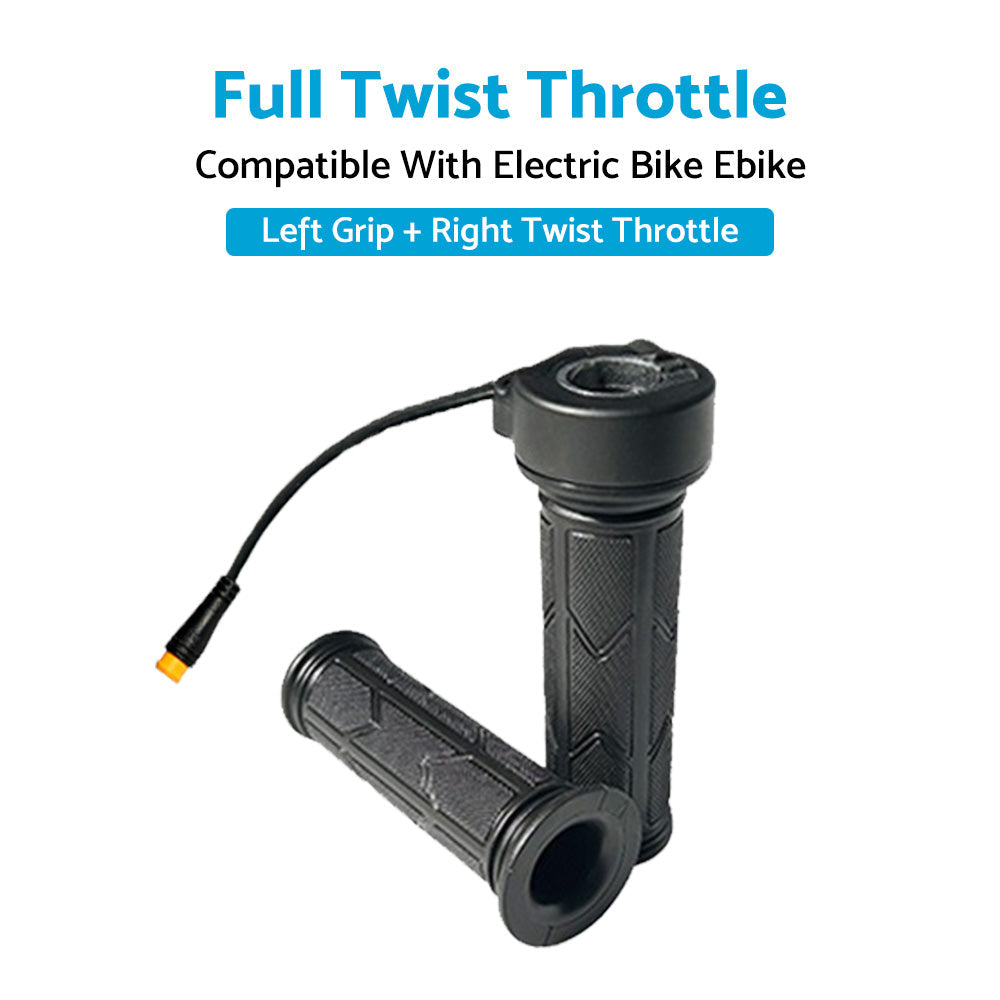 Full Twist Throttle Electric Bike Ebike Right Hand 3Pin Bike Grip Twist Throttle