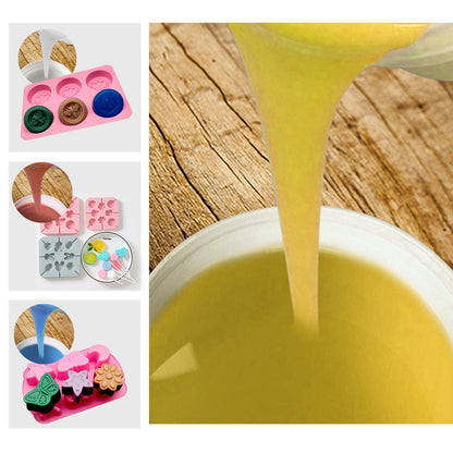 SH25 Liquid Silicone Rubber Mould Making Kit 100 3 Mix - 1Kg 2Kg 5Kg 10Kg Yellow.