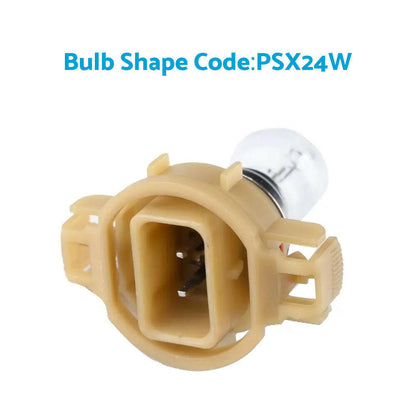 2x PSX24W 12V 24W PG20/7 Fog Light Clear Globe Bulbs.