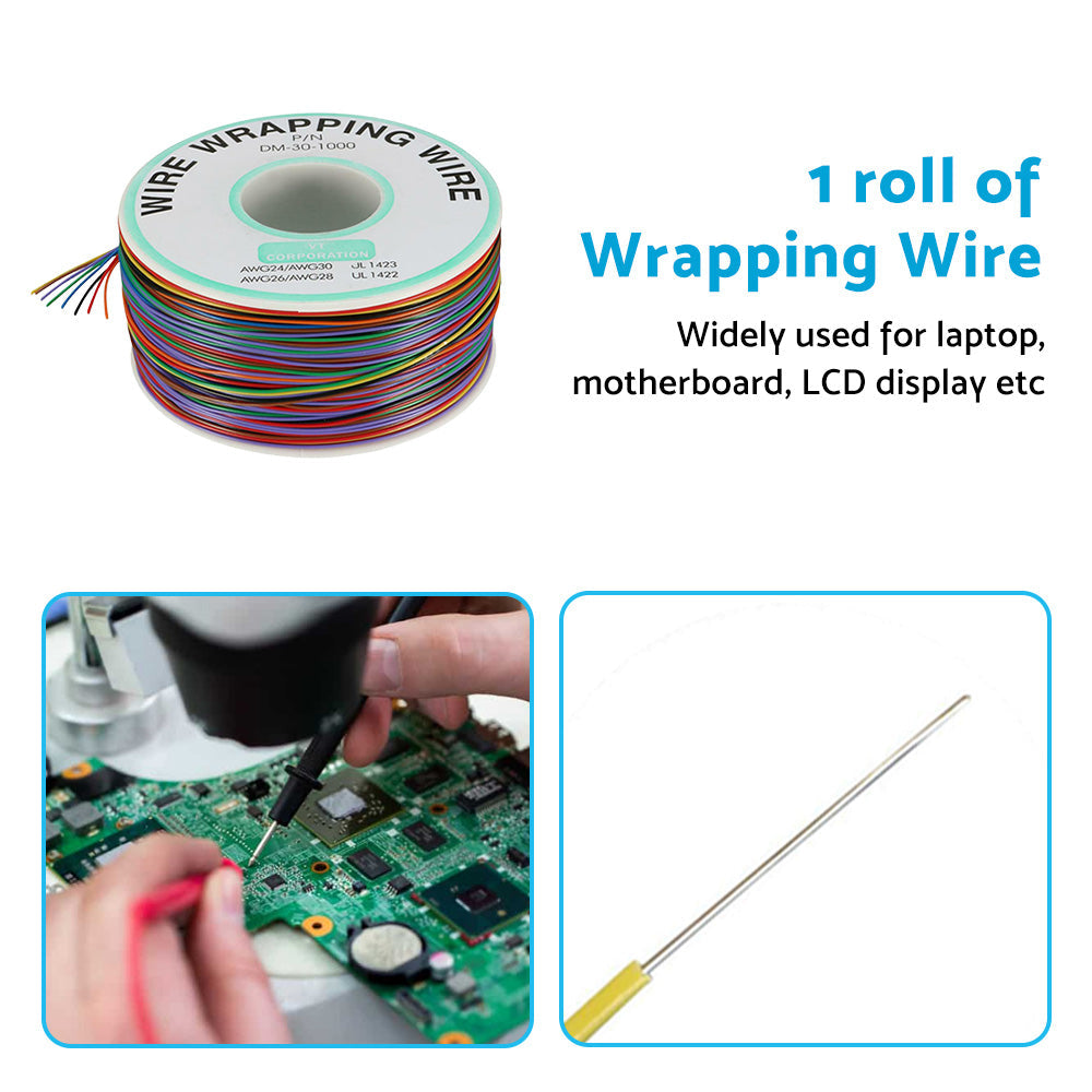 Wrapping Wire Tin Plated Copper Wire P or N DM-30-1000 30 AWG 250M Length 8 Colors.