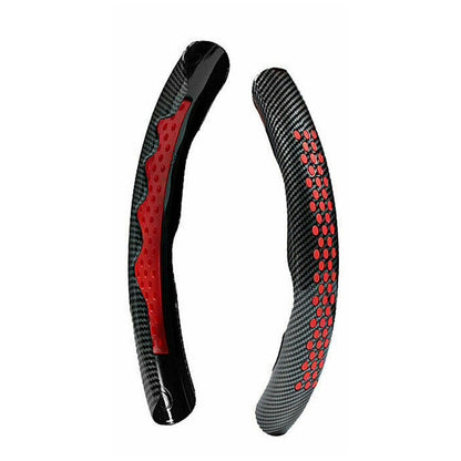 Carbon Fiber Steering Wheel Booster Cover Non Slip Universal Car Accessory.