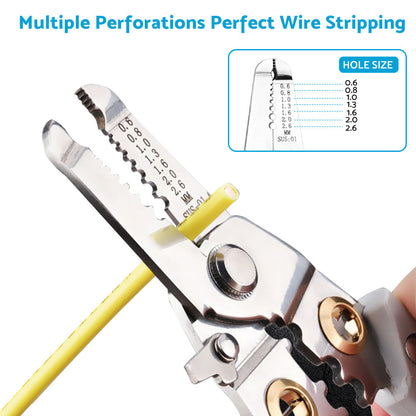 Wire Stripper Pliers Multifunctional Electric Cable Stripper Crimper Cutter Tool.
