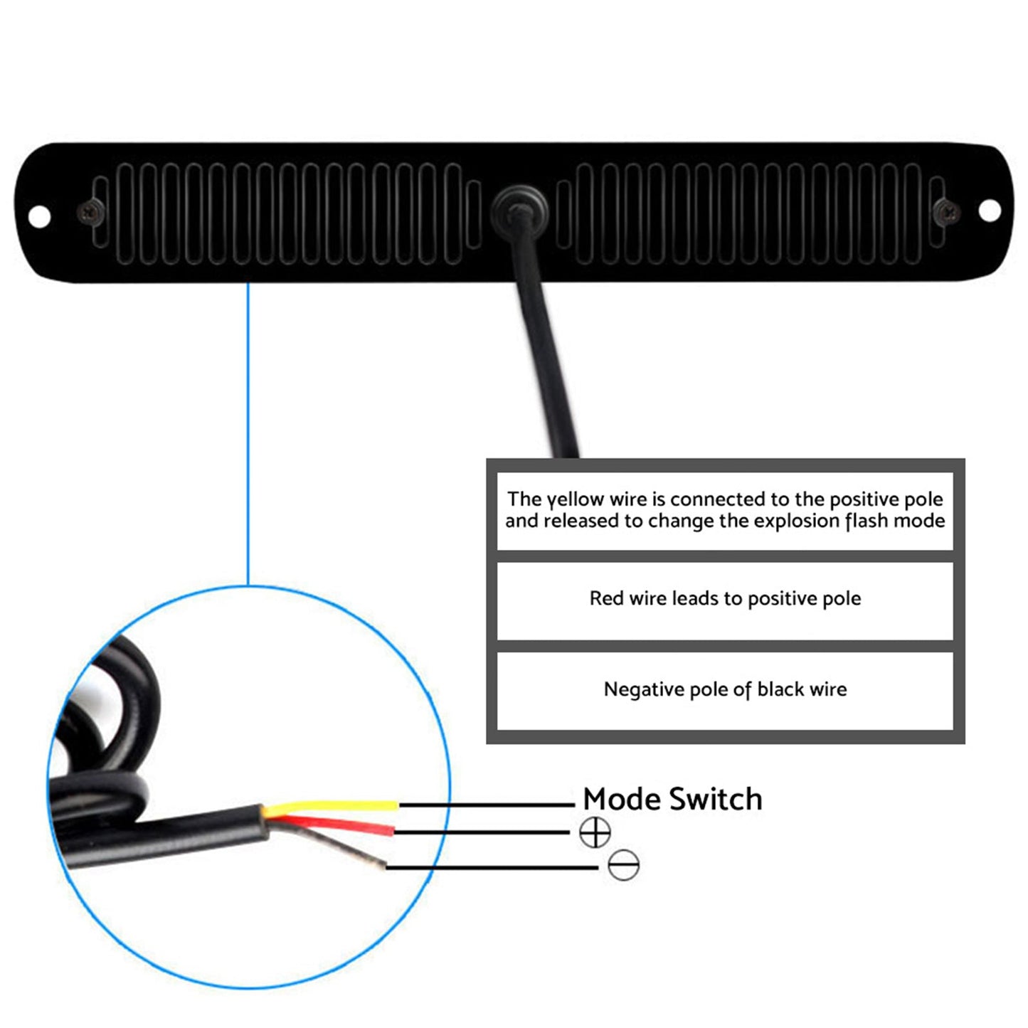 2x 48LED Amber Recovery Strobe Flashing Grille Lightbar Lamp Suitable For Truck