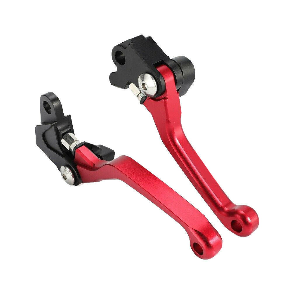 CNC Pivot Brake Clutch Levers Red Suitable For Honda XR250 / CR125R / CRF450R / CR500.