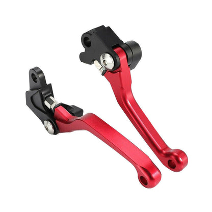 CNC Pivot Brake Clutch Levers Red Suitable For Honda XR250 / CR125R / CRF450R / CR500.