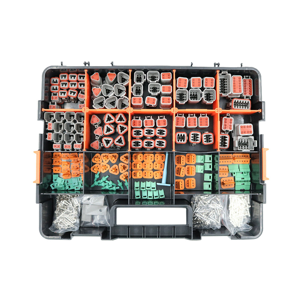 750pcs Deutsch DT Connector Kit 2 3 4 6 8 12 Pin With Stamped Contacts Male Female Suitable For Universal Automotive Use