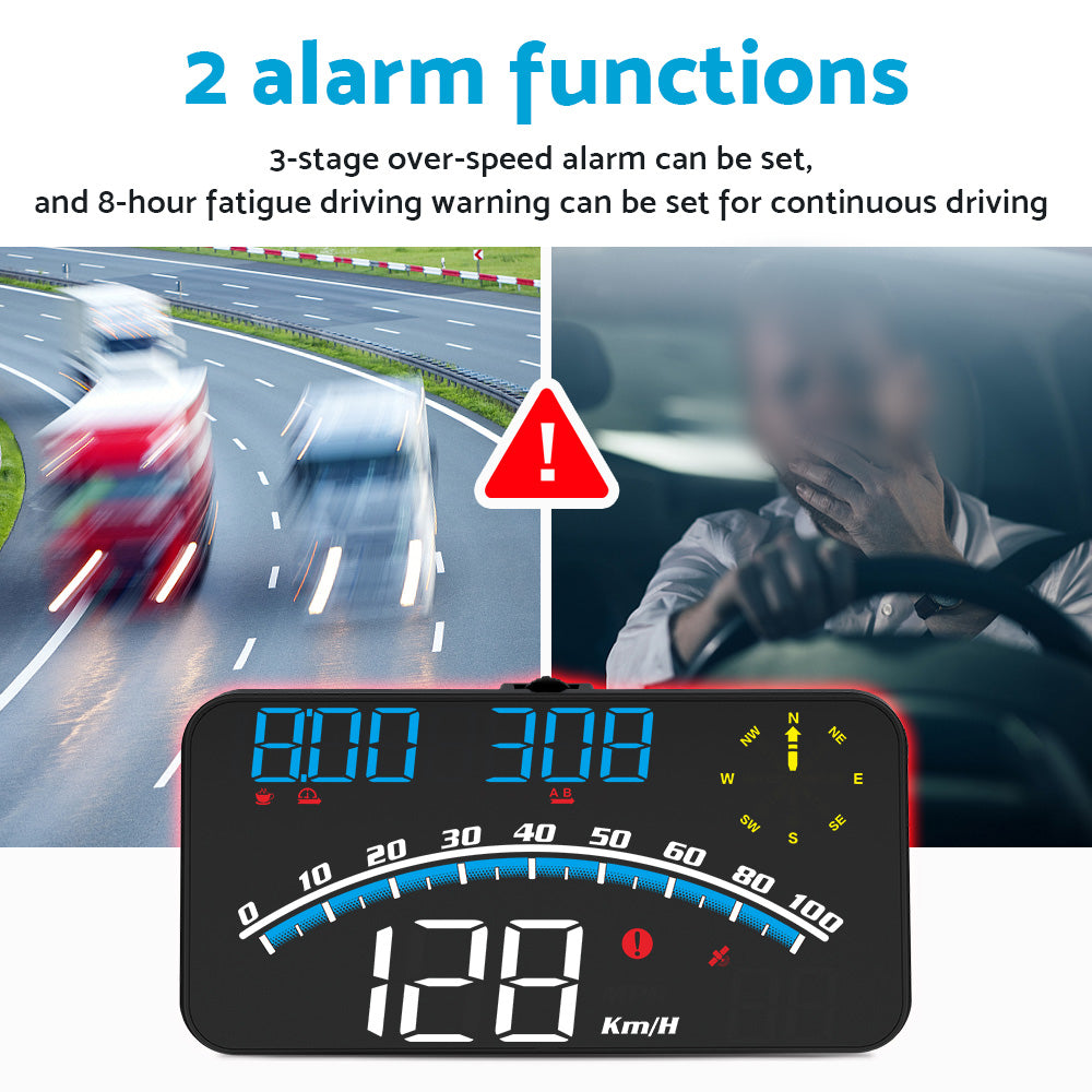 Digital Speedometer GPS HUD Head Up Display Universal Car MPH Overspeed Alarm