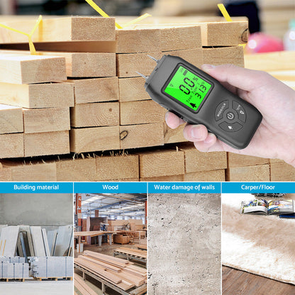 2-Pin Digital LCD Moisture Meter Suitable for Wood Damp Detection