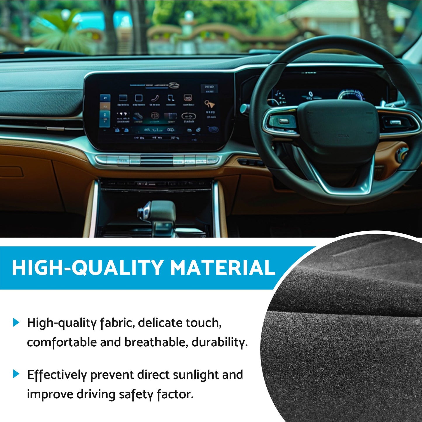 Black Dashboard Sun Cover Dash Mat Suitable for Haval H6 LUX