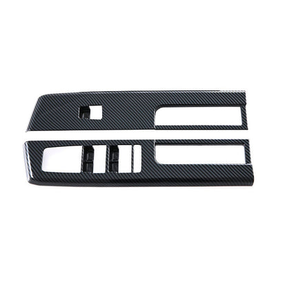 4x Window Lift Panel Cover Trim Suitable for Mitsubishi L200 Triton Carbon