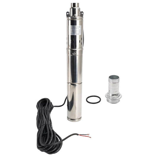 3in 48V 750W Deep Well Solar Submersible Bore Hole Water Pump With 15M Line.