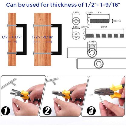 Square Kitchen Cabinet Handles Pulls Stainless Steel Door Knobs Drawer Handles.