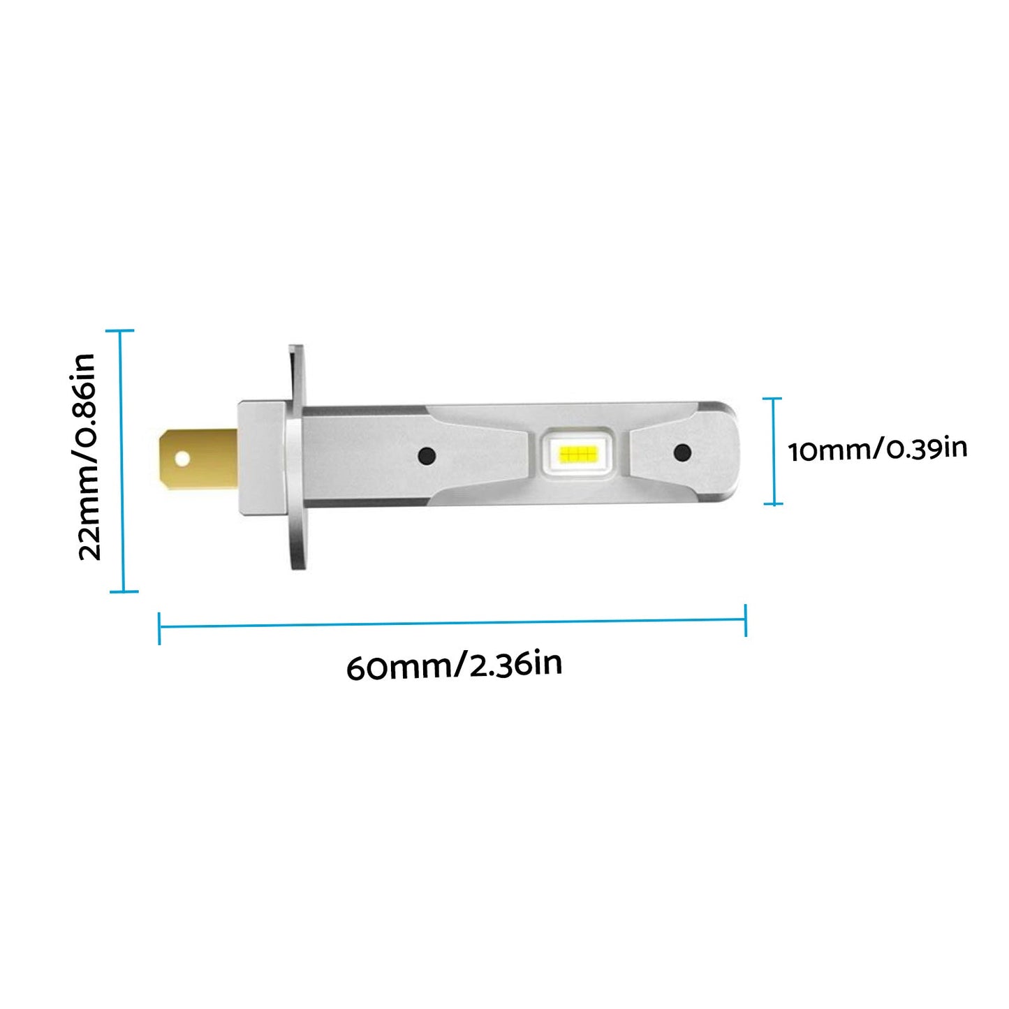 2x H1 LED Headlight Bulbs Kit 13W 6000K White Hi & Low Beam DRL Fog Lights