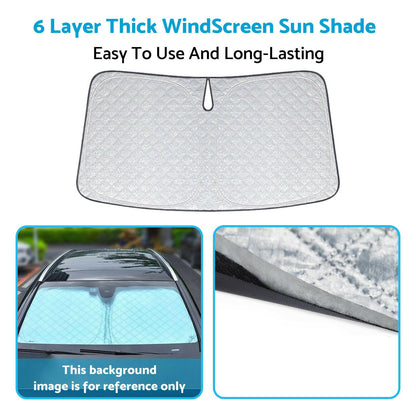 WindScreen Sun Shade Suitable For Ford Everest UA UB 2020-2024 6 Layer Thick.