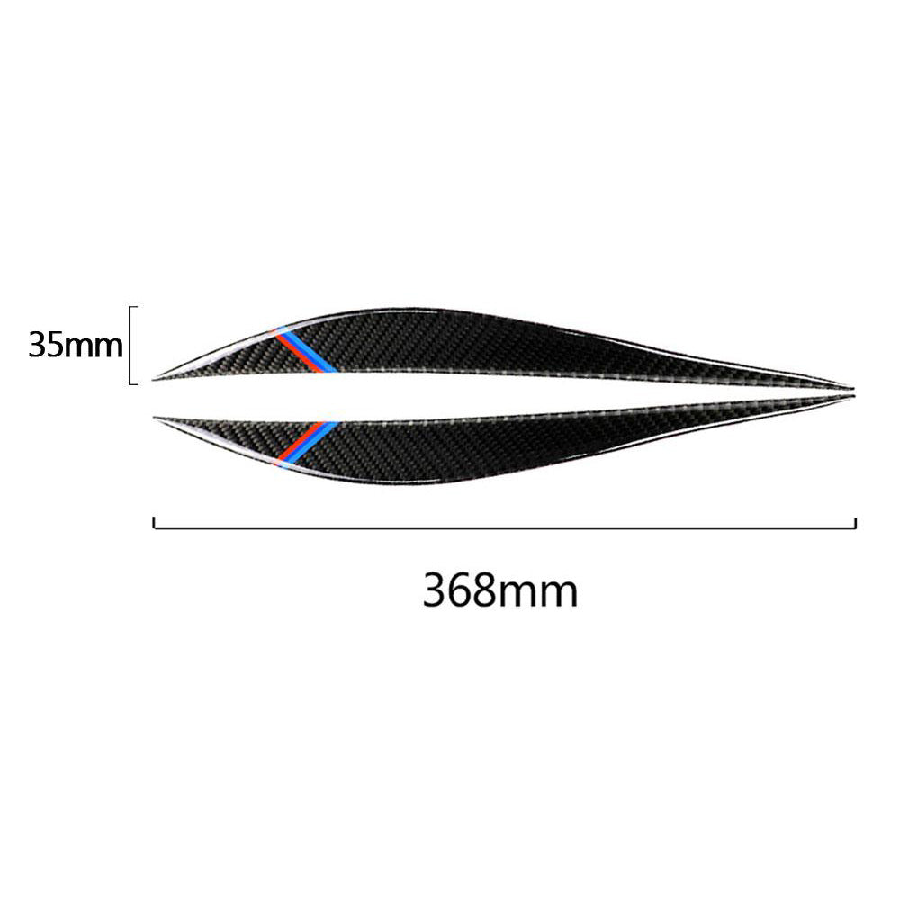 Carbon Fiber Eyelids Eyebrow Headlight Retrofit Accessories Suitable for BMW F30 3 Series.