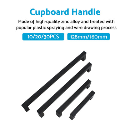 Square Kitchen Cabinet Handles Pulls Stainless Steel Door Knobs Drawer Handles.