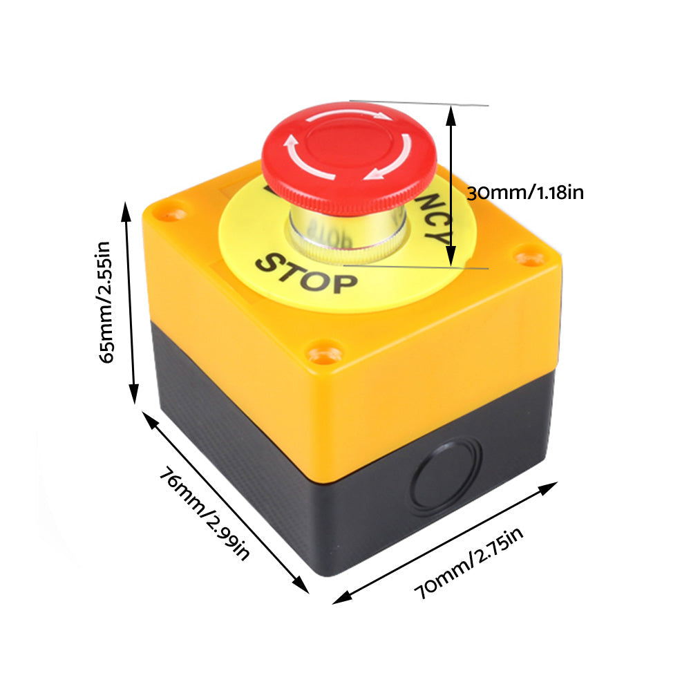Emergency Stop Shut Off Push Buttons Switch 1NO  1NC e-stop Push Button AU.