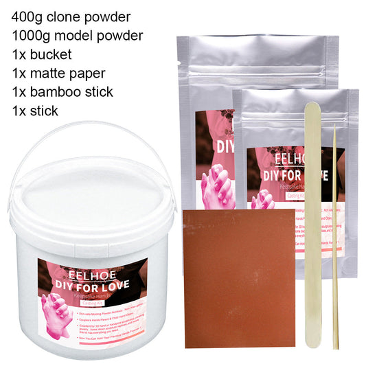3D KEEPSAKE HANDS DIY CASTING KIT ART 1400G White Clone Model Powder for Adults.