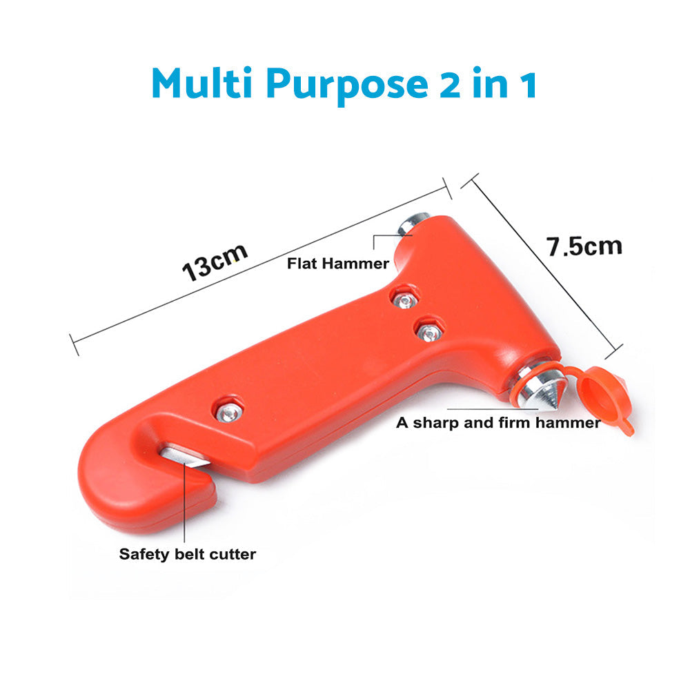 5x Emergency Safety Hammer & Window Breaker Tool Suitable For Car, Bus & Glass Cutting 2-in-1