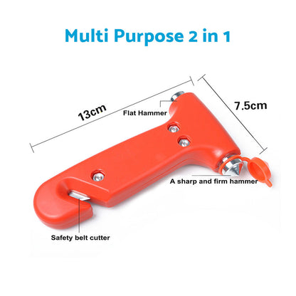 5x Emergency Safety Hammer & Window Breaker Tool Suitable For Car, Bus & Glass Cutting 2-in-1