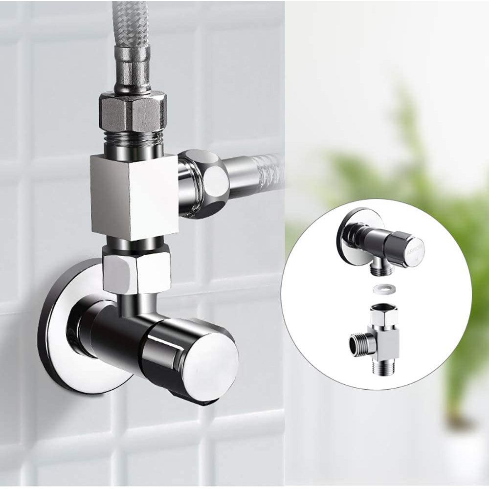 T Connector Toilet Bidet G1/2  3 Way Brass Chrome Diverter T Adapter AU.