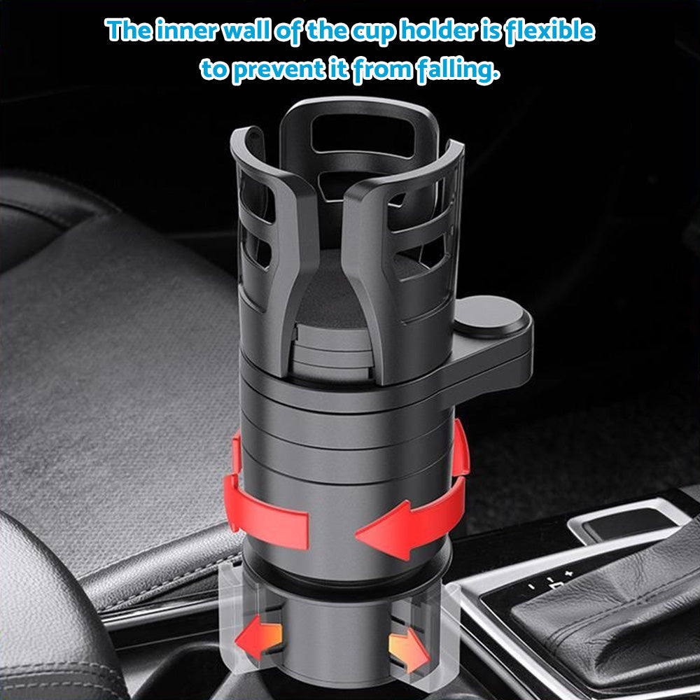 4-in-1 Adjustable Car Cup Holder Expander Tray Suitable for Universal Models