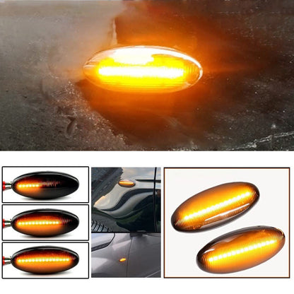 2x Dynamic Side Light Turn Signal Indicator Suitable for Nissan Navara D22