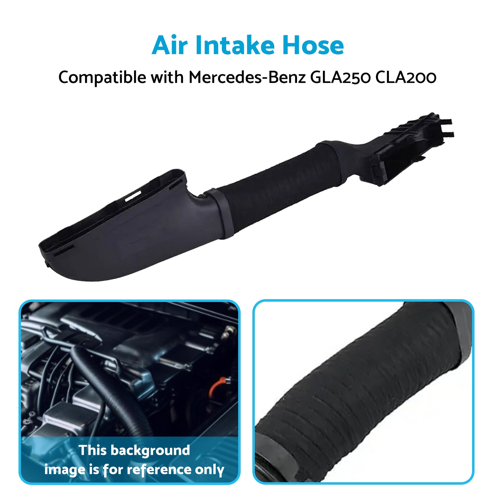 Black Air Intake Hose Suitable for Mercedes-Benz GLA250 CLA A 200 B 200.