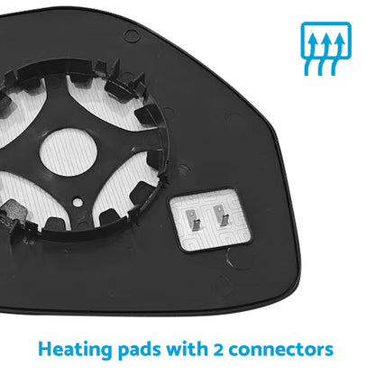 Left Side Mirror Glass Heated Convex With Base Suitable For Mitsubishi ASX XC XE 2013-2019