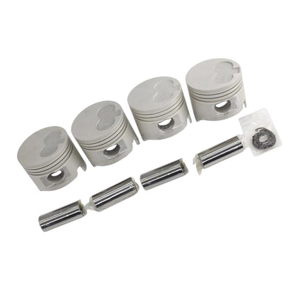 4x Engine Piston Rings & Wrist Pin Sets Suitable for Toyota Hilux 2.8L