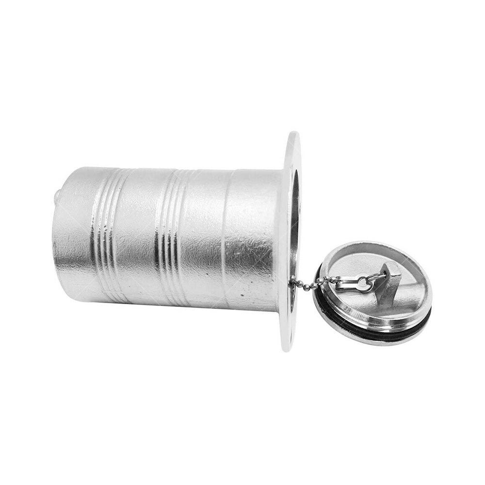 1. 5 inch  Fuel Deck Fill Keyless Polished Fuel Filler Stainless Steel For Marine Boat.